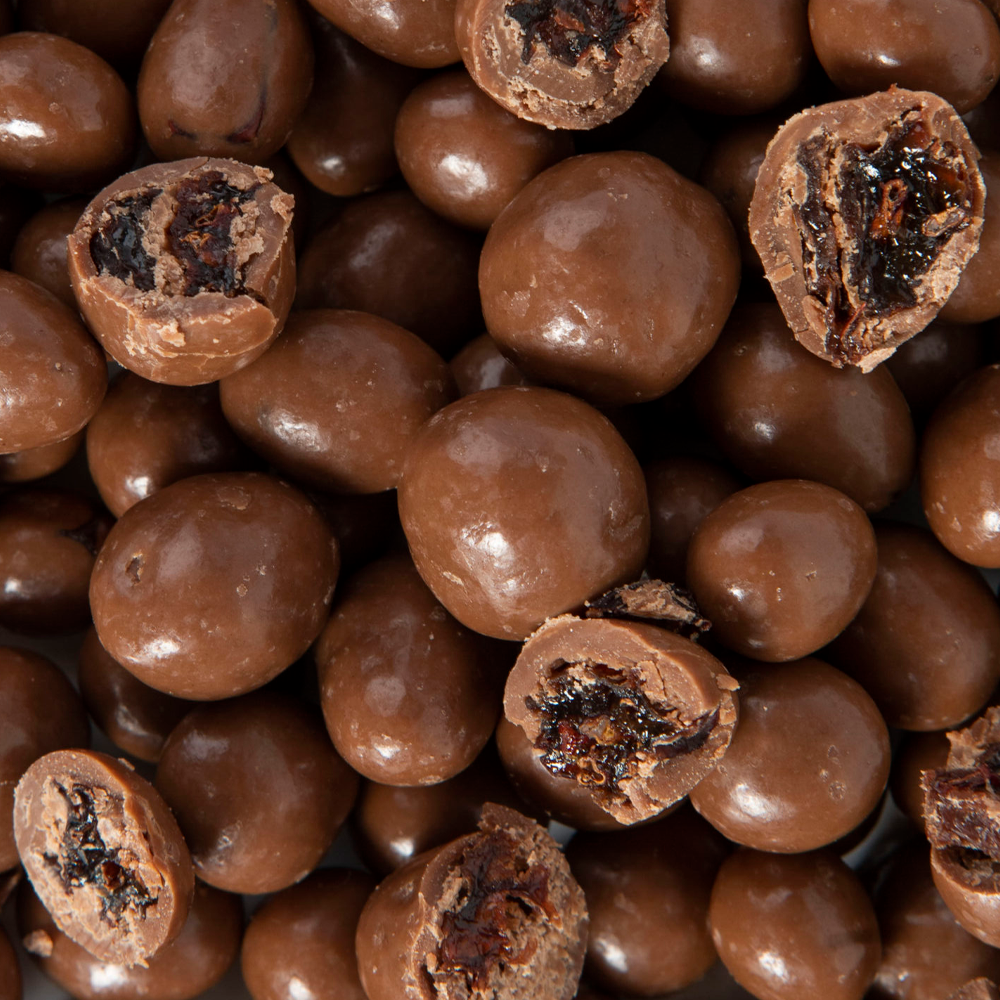 Uva pasa con chocolate